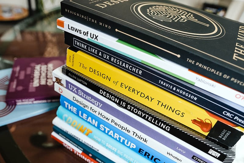 Pile of Design books